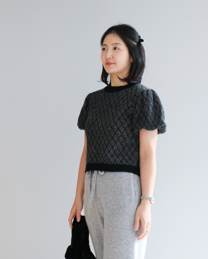 [premium] jacquard cashmere knit
