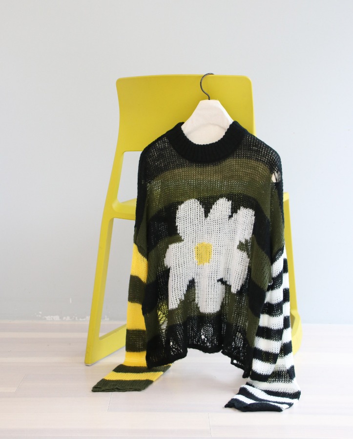 [premium] daisy flower knit